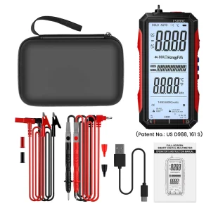 Multipurpose Auto-ranging with 6000 Counts Smart Digital Multimeter Multi Tester Carrying Kit Set for Home Use Household DIY
