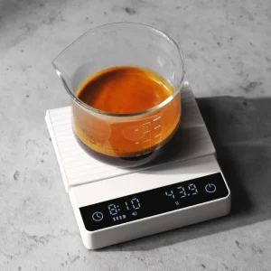 NIBU Digital Portable Kitchen Scale Anti Slip Hand Brewed Coffee Weighing with Timer Electronic Coffee Scale