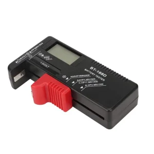 New Globaltone BT-168D Digital Battery Tester Display AA AAA C D 1.5V-9V Mini Cell Batteries 1 Year Warranty Black IP65
