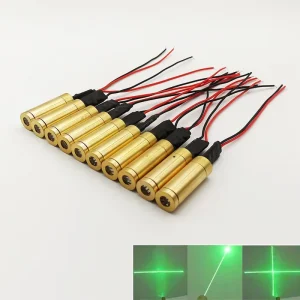 New Green Line Laser Module 520nm 5mw Mini Diode Glass Material Dot Line Crosshair for Retail and Industry