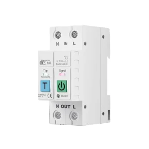 New Tuya 63A Wifi Smart Energy Power Consumption 2p Meter Circuit Breaker with Leakage Protection Time Relay Switch App Control