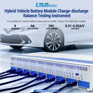 NiMH Hybrid Car Battery Module Tester Equalizer 8 Channel 5A Charge Discharge Capacity Analyzer for Crown Avalon Prius