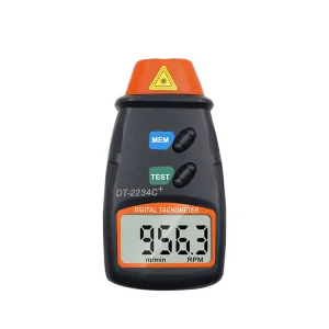 Non Contact RPM Digital LCD Laser Photo Tachometer with IP65 Protection ABS Plastic CE Certified 2.5-99999 RPM Measuring Range