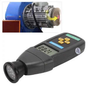 Non contact Digital Stroboscope Tachometer Rotational Speed Meter Speed Tester Revolution Counter Strobe Light Flash Frequency