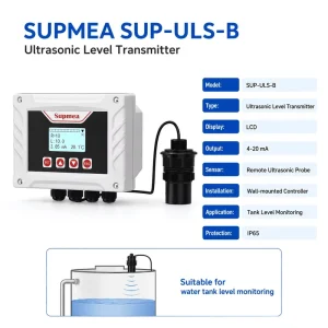 Non contact Ultrasonic Level Transmitter Corrosive Liquid Measuring Instrument