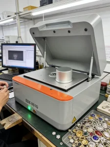 Non destructive Aurispec Benchtop External Vacuum Pump XRF Spectrometer EDX V61G Amptek SDD Gemstone Analyzer 0 50eV Sapphire