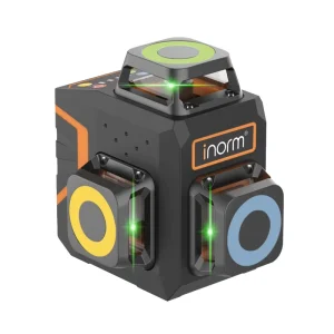 Norm 360 Green Beam Laser Level Model T92 New Design Self-Leveling 5-Dot Cross Lines 100ft Range for Industrial DIY Construction