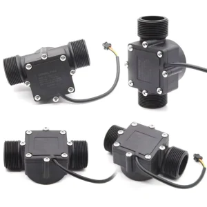 Nylon Glass Fiber Shaft DN32 Flow Meter 24V 2-120L/min Turbine Hall Sensor Sea Water Large Flow Measurement G1.25 OEM