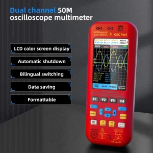 O9 Dual Channels Oscilloscope Multimeter AC/DC Voltage Current Capacitance Resistance Diode Tester 3.98” TFT Screen Multimeter