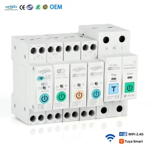 OEM 1P+N 10A 63A 220V WIFI Smart Switch Energy Meter KWh Metering RCBO Copper Circuit Breaker Timer KYTOB9L 63M Tuya SmartL