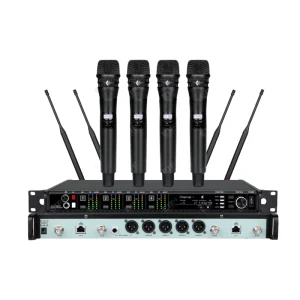 OEM AD4Q 4 Channel UHF Wireless Microphone System with BETA58/KSM9/KSM11 Capsule Stable Performance Idea for Stage Performances