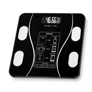 OEM APP Tracking 180KG Digital Weighing Bathroom Glass Health Smart Body Fat Scale Blue Weight Family LCD Smart Body Fat Scale