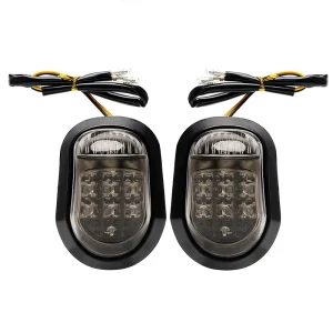 OEM Brand 12V Motorcycle Turn Signal Lights LED Indicators Mini Blinker ABS+PC Material Universal Fit VM11 092 1 Year Warranty