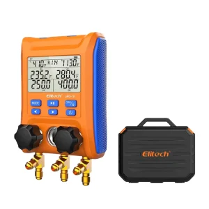 OEM Factory Industrial Digital Manifold Gauge 2-Way Valve with Thermometer Clamps for HVAC Systems LMG-10 Assembly Tools