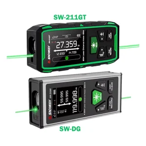 OEM Green Laser Distance Meter Dual Laser Rangefinder with Auto Rotation LCD Display Handheld Measurement Tools