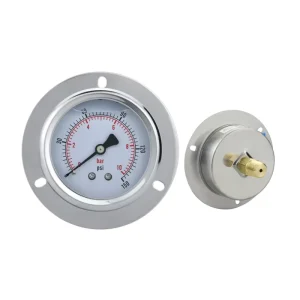 OEM Liquid Fill Glycerine Oil Dial Pressure Gauge Back Connected Vacuum Menometer Brass Connection NPT1 4 Pressure Gauges