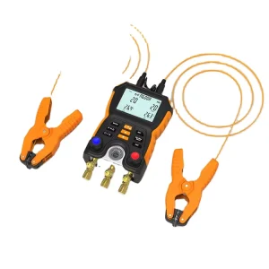 OEM OBM Electronic Manifold Meters Manifold Gauge with Tool Clamp 14~392 Temperature Range 4 AA Battery 1 Year Warranty