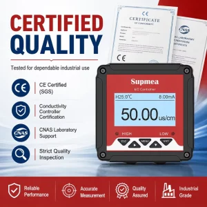 OEM ODM 0.1 Accuracy Online EC Conductivity Meter 4 20mA RS485 TDS Salinity Resistivity Water Quality Monitoring Transmitter