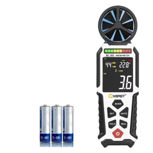 OEM Professional Handheld Digital Anemometer with Thermometer Vane Measuring Wind Speed and Temperature Test Instruments