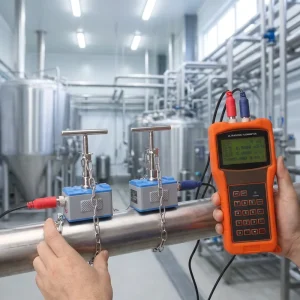 OEM TUF 2000H Digital Ultrasonic Handheld Water Meter Liquid Oil Milk Alcohol Sewage Flowmeter 4 20mA with SD Card