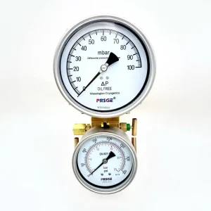 OEM Vibration Proof Brass Differential Pressure Level Gauges 0-100mbar-0-350psi