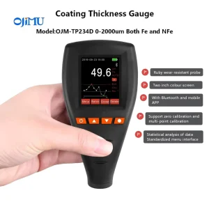 OJM TP234D Coating Thickness Gauge for Used Car Paintwork Surface Treatments Pipeline Anti corrosion Coatings