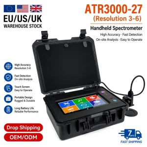 OPTOSKY ATR3000 27 Portable Raman Spectrometer 11.6″ Touchscreen >4h Battery USB WiFi for Gemstone Pharma TE Cooled Refrigerated