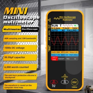 OS1 Mini Oscilloscope Multimeter 1200mAh AC/DC Voltage Capacitance Resistance Diode Tester 3.2” TFT Screen Multimeter