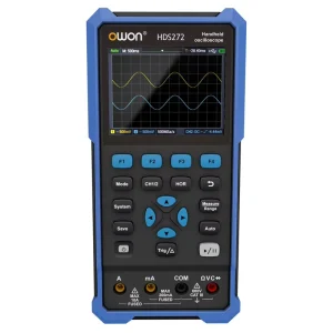 OWON HDS242 HDS272 2CH Handheld Digital Oscilloscope Multimeter True RMS 40MHz/70MHz 250MSa/s USB Type C 3.5inch 8 bits Tool