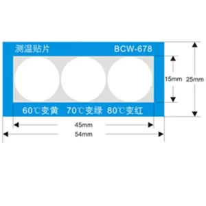 One Point Three Point Two Point Irreversible Temperature Label Indicators