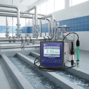 Online Residual Chlorine Analyzer CL-8000 Free Chlorine Meter Real-Time Monitoring with Connectivity RS485 for Wastewater