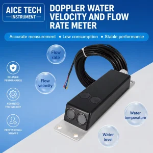 Open Channel Doppler Ultrasonic Flow Meter (without Host) Flowmeter Iot Sensors for Speed Measuring Instruments