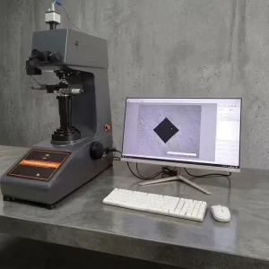 PC Mode Software Control Cell Load Force Application Elevated Column Auto Turrent 10kg Vickers Hardness Tester High Stroke