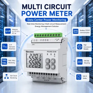 PD194Z E24E Multi Circuit Power Meter for Data Center Power Monitoring with Modbus TCP IP Energy Billing Solution