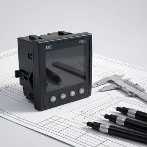 PD22 80 High Accuracy Three Phase Power Analyzer Panel Meter with LCD Display RS485 Class 0.5 Accuracy 5A