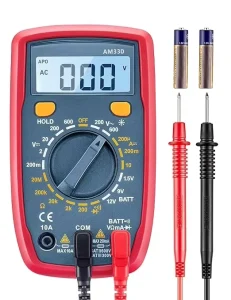 PLC Core LCD Display Multimeter 380V 1.5kW Electrician Inspection Maintenance Meter Ammeter Voltmeter 9V 6F22 Battery