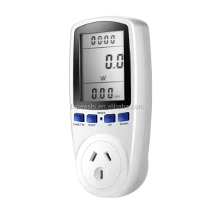 PM01 AU Plug Power Energy Meter Wattage Voltage Current Frequency Monitor Analyzer Power Factor LCD Cost Overload