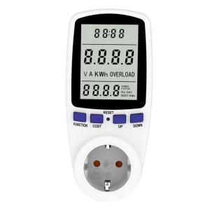PM01DE Single Phase LCD Display Smart Socket Power Meter Energy Metering Billing Function Class 1.0 Accuracy 230V 16A