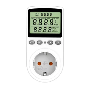 PM05DE Single Phase LED Display Smart Watt Meter Power Socket with Energy Metering and Billing Class 1.0 Accuracy 230V 16A