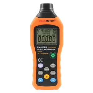 PM6208B Electric Digital RPM Meter Engine Laser Photo Tachometer Mini Tachometer Motorcycle Speedometer LCD Display