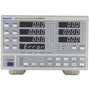 PM9833B Digital Power Meter Analyzer 0.2 Class 1000V 60A RS485 RS232 Three Phase Five Times Second 0.4% Power