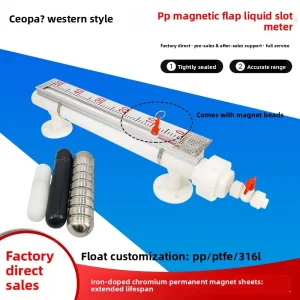 PP Magnetic Flap Boiler Stainless Steel Water Level Side Mounted Top Mounted Remote Transmission Magnetic Float Level Gauge Made