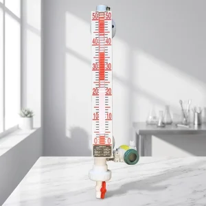 PP PVC Side Mounted Magnetic Level Indicator UHZ 520 High Low Alarm Acid Alkali Corrosion Resistant Flip Plate Gauge