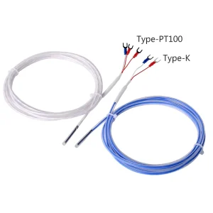 PT100 Thermal Resistor PTFE Sheath Type K Thermocouple Waterproof Anti-corrosion Resistant Temperature Sensor Probe