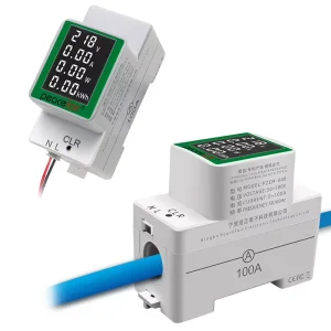 PZEM 008 AC Single Phase 4in1 Multimetro Din Rail Digital Electricity Power Energy Meter Wattmeter
