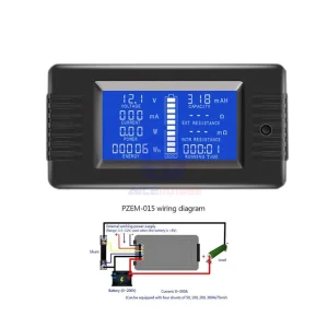 PZEM 015 100A Shunt Battery Tester Voltage Amp Power Capacity Internal and External Resistance Residual Electricity Meter