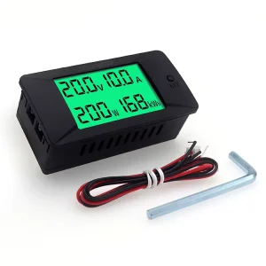 PZEM 025 100A Volt Amp Solar Power Meter Kwh Multi Wattmeter DC Panel LCD Voltmeter Ammeter Digital Watt Energy Meter