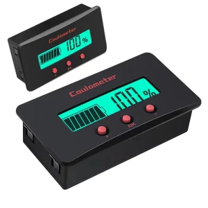 PZEM-033 120V Car Battery Tester LCD Display Capacity Indicator Lithium/Lead Acid Analyzer Battery Voltmeter Gauge with 2m USB