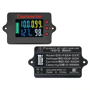 PZEM-037XH 50A-500A Coulomb Meter with Color LCD Universal Battery Capacity Monitor DC Voltage Tester for Car Batteries