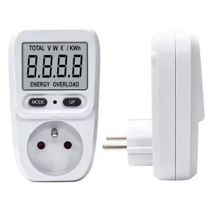 PZFS 01 French Smart Digital Electric Power Meter 16A 3680W LCD Wall Socket Single Phase Single Watt Meter Factory Direct